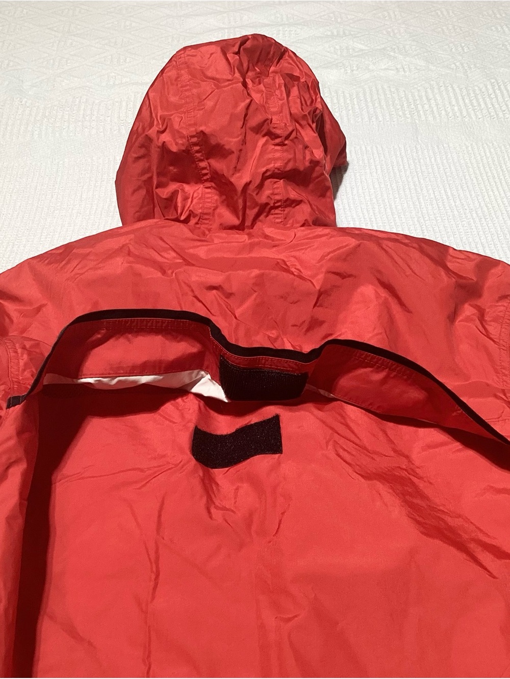 Eddie Bauer Size XS Red Windbreaker Hooded Jacket Front Zip Closure - Picture 4 of 8